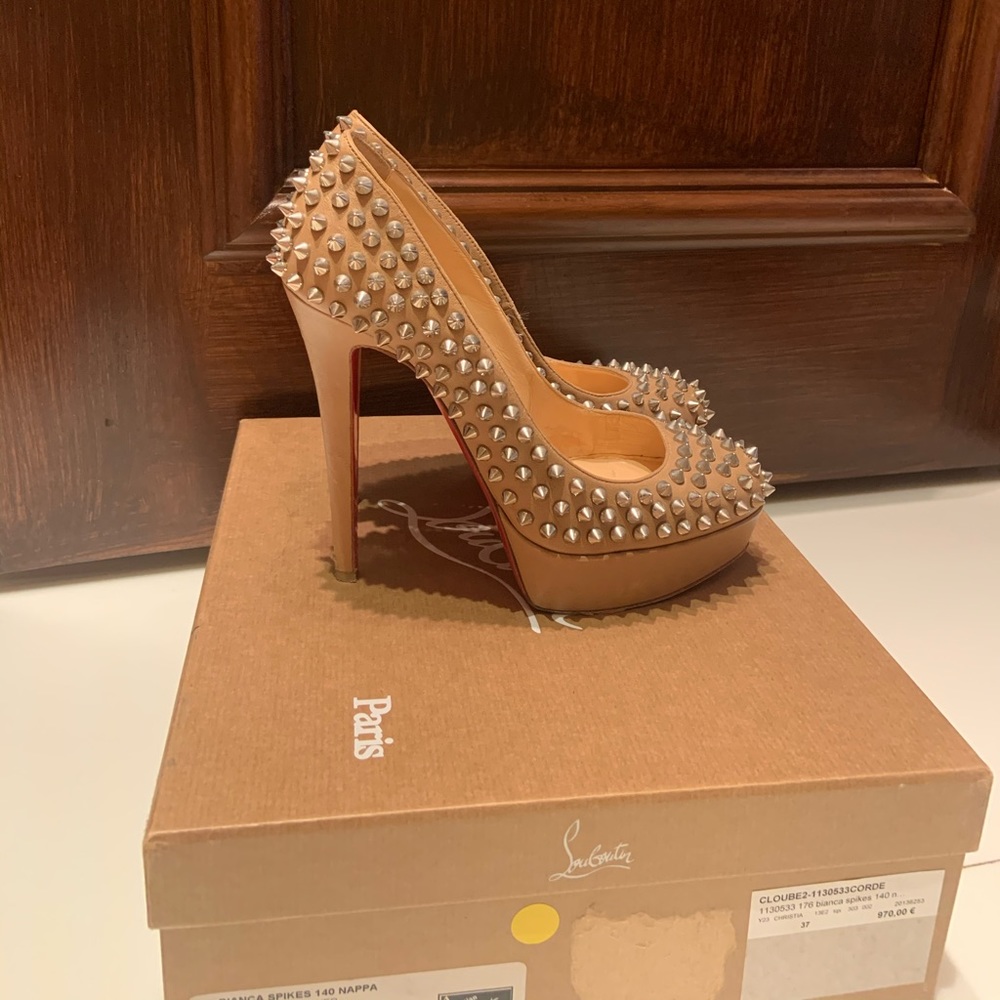 Louboutin Bianca Spikes Heels with box!